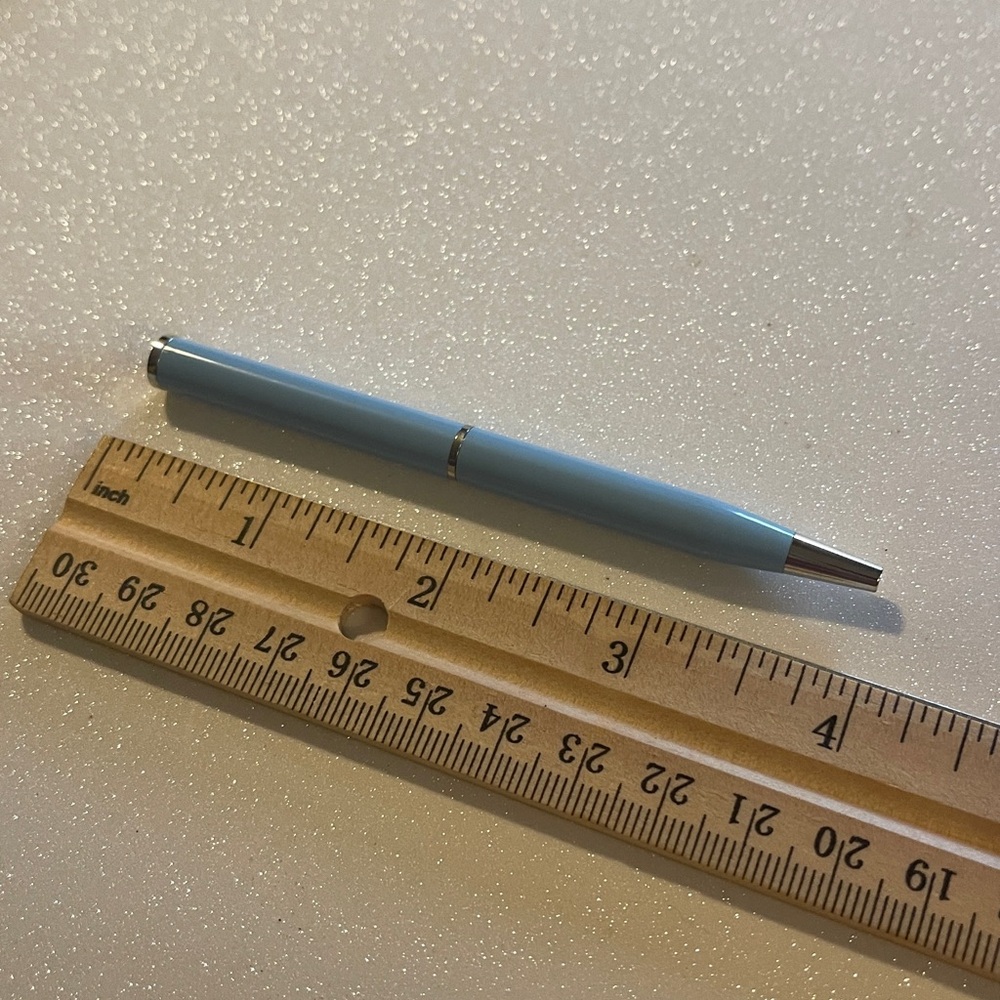 Coach Light Blue Ballpoint Pen with Silver Accents - Picture 3 of 4